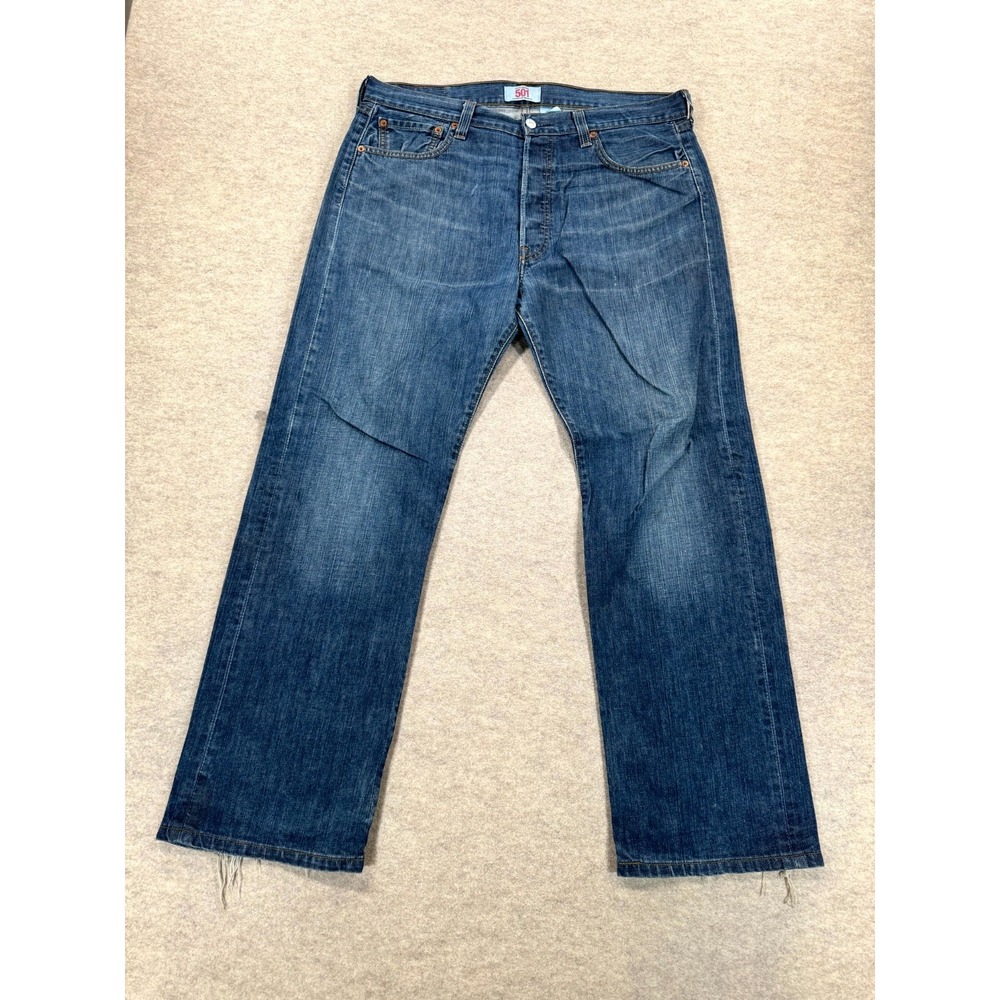 Levi's 501 Original Jeans Mens 36x30 Blue Denim Cotton Straight Leg Button Fly